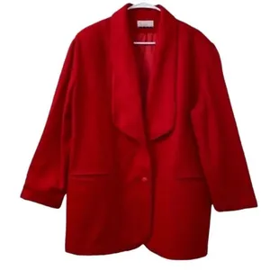 Diana Marco Red Blazer/Jacket Red Size XL thumbnail 1