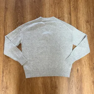 VICI Cashmere Wool Knit Sweater Gray Womens S Capsule‎ Minimalist Quiet Luxury thumbnail 8