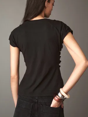 Anthropologie Maeve Smocked Sleeveless Ruffle Top thumbnail 5
