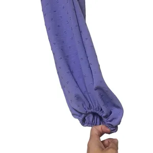 Revolve Rumer Small‎ Purple Swiss Dot Gypsy Mini Dress Cutouts Long Sleeve NWT thumbnail 5