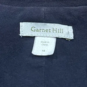 Garnet Hill Navy Blue White Trim Rowing Blazer Women’s 16 thumbnail 3