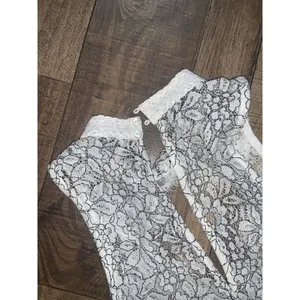 free people tell tale Tunic /dress S 122$ Nwot fall casual lace boho white black thumbnail 8