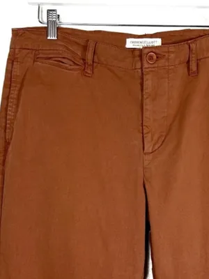 Current/Elliott The Captain Pant cuffed trouser rust brown Cappuccino size 31 thumbnail 5