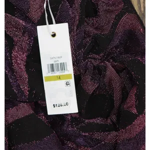 Siena Womens Metallic Side-Twist Long-Sleeve Dress SATN1869 Purple Multi 14 thumbnail 4