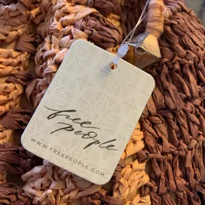 NWT Free People Heatwave Mini Crossbody Raffia Bucket Bag Tan Brown Boho thumbnail 6