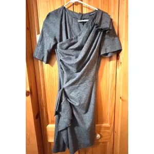 Isabel Marant Kingsley Draped Tweed Dress Wool Silk Blend Asymmetrical 36/US 4 thumbnail 3