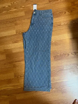 Anewsta Rhinestone Jeans Blue Size 2X thumbnail 2