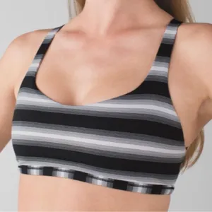 Lululemon Black and Gray Strappy Sports Bra thumbnail 1