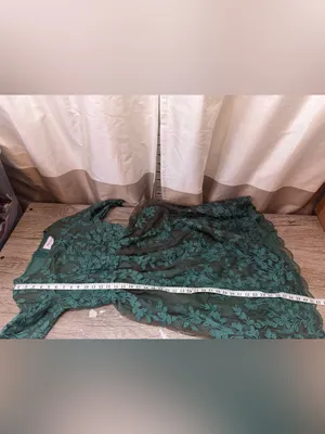 JESSAKAE Eve‎ Wintergreen Dress Floral embroidered midi forest green size small thumbnail 5
