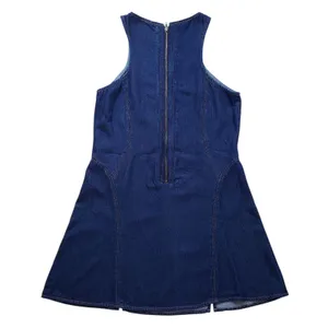 Re/Done Denim Jean Dress Womens Large Zip Back Western thumbnail 12
