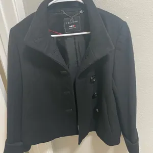 1 Madison Black Double Breasted Pea Coat Women's XS Wool Blend thumbnail 1