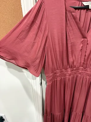 Liverpool Rose Satin Midi Dress Large thumbnail 6