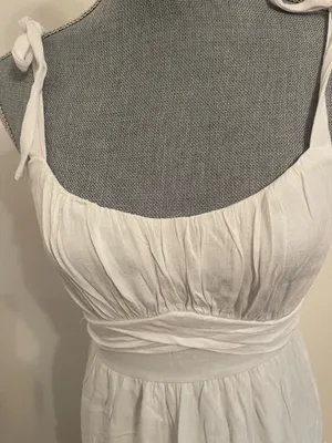 Trixxi White Tiered Tie Shoulder Maxi Dress. Size s thumbnail 8