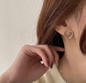 Gold Plated Heart Earrings thumbnail 2
