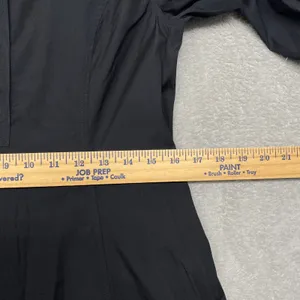 Madewell Dress 2 Black Seamed Long‎ Sleeve Mini Poplin Shirtdress Pockets NV025 thumbnail 8