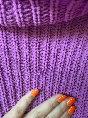 Aerie Purple Chunky Knit Oversized Turtleneck Sweater Women’s Large thumbnail 4