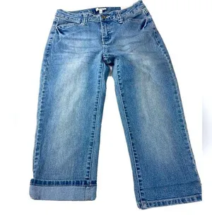 Fashion Bug Secret Slimmer Denim Crop Capri NWT Size 6 thumbnail 1