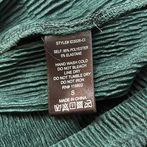 All in Favor Emerald Green V Neck Long Sleeve Crinkle Tie Waist Midi Dress Sz S thumbnail 5