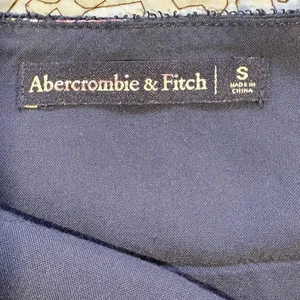 Abercrombie & Fitch Navy Floral Satin Slip Dress Eyelash Lace Sz S💛 thumbnail 8