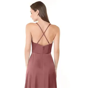 ✨AZAZIE MINA STRETCH SATIN LiGHT PINK DRESS✨ thumbnail 4