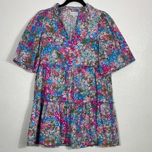 Sugarlips Vibrant Floral Mini Dress Size XS 100% Cotton thumbnail 4