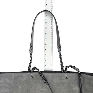 Rebecca Minkoff Chain-Trim Grey Suede‎ Large Tote Bag thumbnail 6