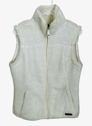 Free Country Cream Fleece Vest Women’s Medium Cozy Soft Zip Front Layer Jacket thumbnail 1