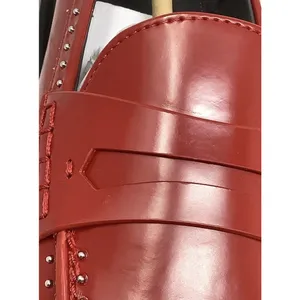 Franco Sarto Women's Red Patent Leather Eden Studded Loafers Slip On Size 8 thumbnail 2