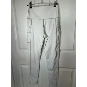 Aerie Offline Goals White 7/8 Leggings High Rise Pockets Size‎ Medium thumbnail 2