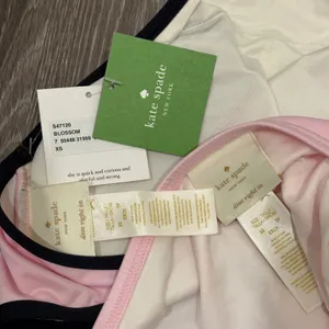 Kate Spade Plage Du Midi Halter Bikini Set Blossom Pink Black XS Preppy Coquette thumbnail 10