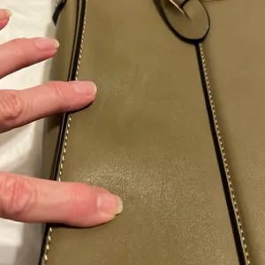 Beautiful green crossbody handbag Lots of details and pockets EUC thumbnail 12