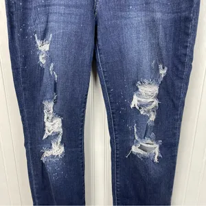 Judy Blue Jeans Boyfriend Fit Women's Size 11/30 Distressed Denim Bleach Splash thumbnail 5