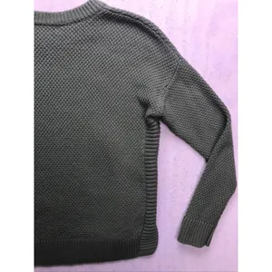 Madewell Crewneck Sweater Womens XS Green Excellent Textured Knit High Low Hem‎ thumbnail 7