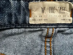 We The Free People Jean Skirt Distressed Free Blue Mini 26 thumbnail 3