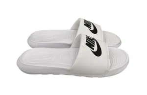 Nike Shoes Victori One Slide Slip On Sandals White Black Size 7 thumbnail 1