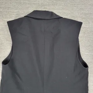 BB Dakota Malcolm Blazer Vest Womens Small Black Notched Lapel Long Line Evening thumbnail 4