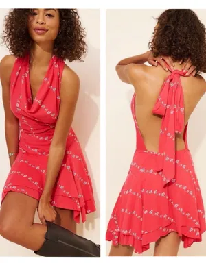 Free People Electric Days Printed Mini Dress thumbnail 2