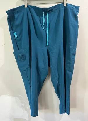 Carhartt Force Womens Teal Blue Cargo Scrub Pants Elastic Waist Drawstring Plus thumbnail 1