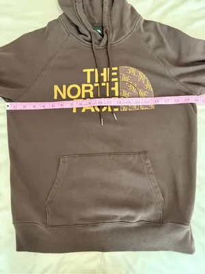 The North Face Brown Logo Hoodie Sweatshirt Size Small thumbnail 7