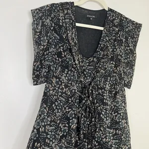 Patrizia Pepe Ditsy Floral Tie Front‎ Flowy Short Sleeve Dress thumbnail 5