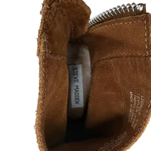 Steve Madden Legally Suede Ankle Booties Size 5.5 M Brown Back Zipper NWOB‎ thumbnail 7