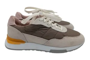 Dolce Vita x GREATS Evana Sneakers Womens 8 Taupe Suede Nylon Lace Up‎ Collab thumbnail 1