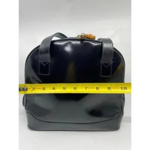 GUCCI Vintage Black Smooth Leather Shoulder Bag thumbnail 3