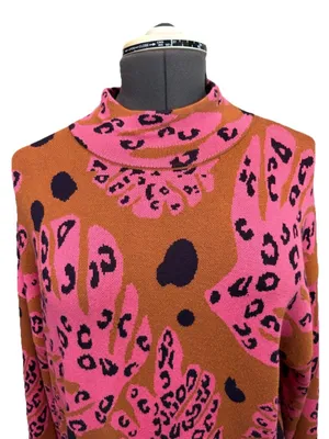 Fate: Dance Around It Camel Brown Mixed Print Sweater Size L thumbnail 6