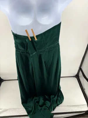 Lulus Extraordinary Presence Satin Strapless Maxi Dress 2X Dark Green NWT thumbnail 13