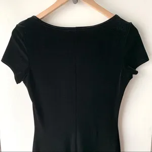 Vintage 90’s Stretchy Black Velvet Dress thumbnail 5