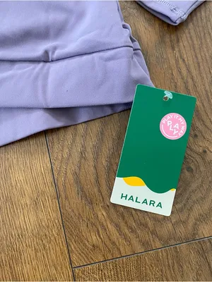 NWT Halara SoftlyZero Plush Crossover Hem Yoga Sports Top Tulip Plum Large thumbnail 2