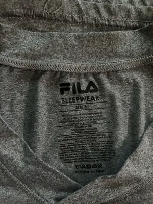 FILA Sleepwear Heather Navy Relaxed Fit Scoop Neck Short Sleeve Pajama Shirt thumbnail 2