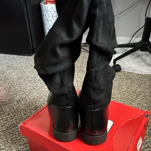 Black Suede and leather riding boots Size 8 thumbnail 2