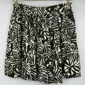Kate Spade Orchid Coreen Havana Skirt Womens 2 Olive Green Tropical Pleated Mini thumbnail 2